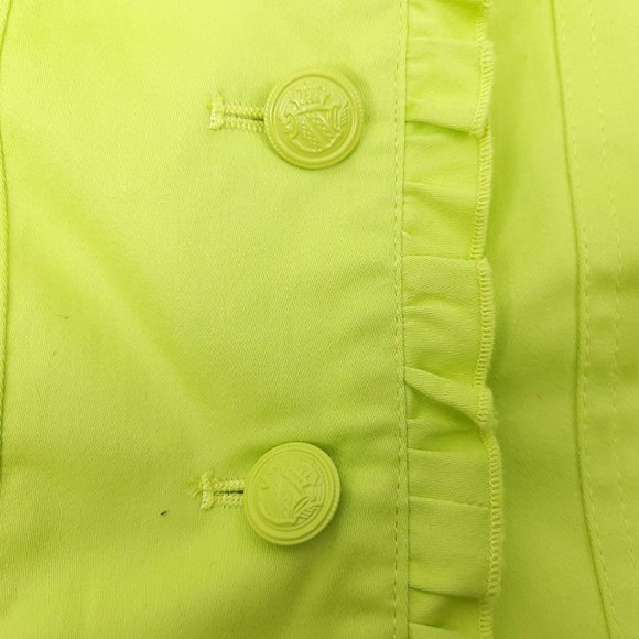 Sandro Button Front Jacket Womens S Lined Celery Green Career Wear Office NEW - Picture 9 of 16